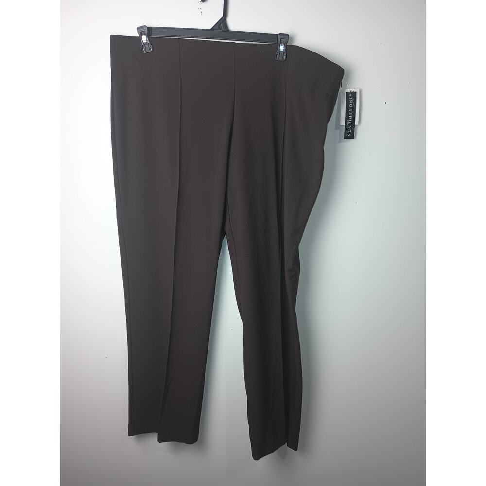 Ingredients Women Vtg‎ Stretch Dress Pants Brown NWT Office Career Size 24W